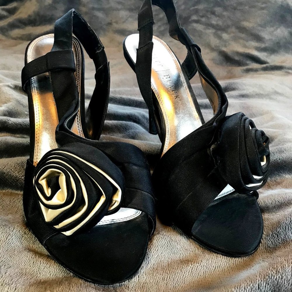 White House Black Market Satin Stilettos